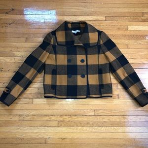 Flannel cropped jacket